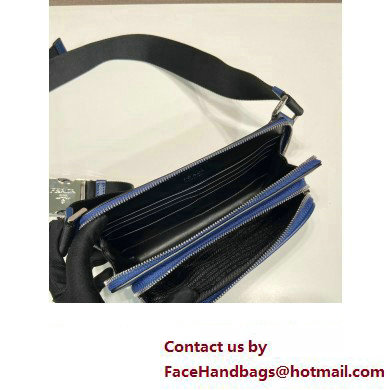 Prada Saffiano leather belt bag 2VH156 royal blue 2023