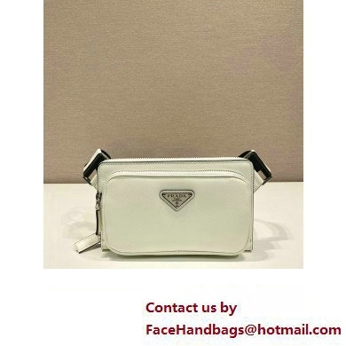 Prada Saffiano leather belt bag 2VH156 white 2023