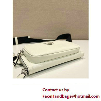 Prada Saffiano leather belt bag 2VH156 white 2023