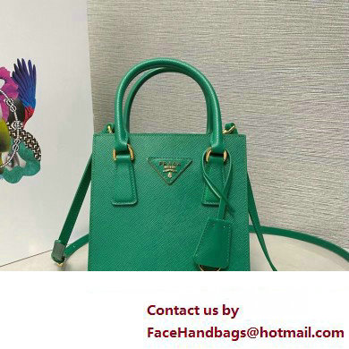 Prada Saffiano leather handbag 1BA358 Green 2023