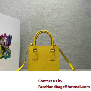 Prada Saffiano leather handbag 1BA358 Yellow 2023