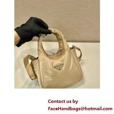 Prada Small padded Re-Nylon tote bag 1BA359 Beige 2023