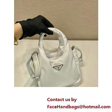 Prada Small padded Re-Nylon tote bag 1BA359 White 2023