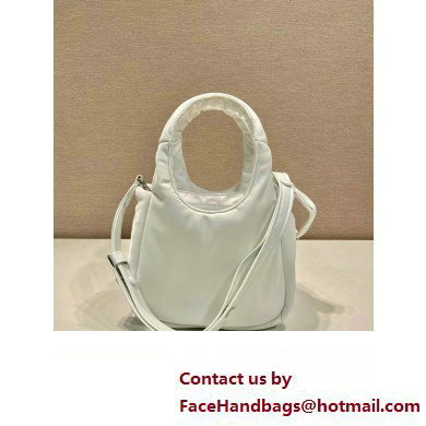 Prada Small padded Re-Nylon tote bag 1BA359 White 2023