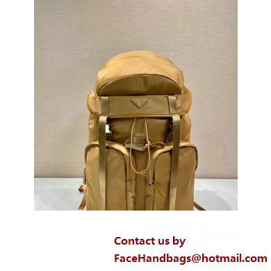 Prada tobacco re-nylon and Saffiano Leather backpack 2VZ019 BEIGE 2020