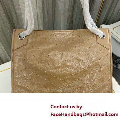 Saint Laurent Niki Shopping Bag in Vintage Leather 577999 Beige