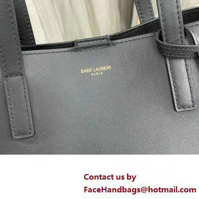 Saint Laurent Shopping n/s bag in supple leather 600306 Black