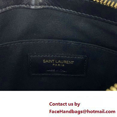 Saint Laurent cassandre matelasse a5 pouch in quilted leather 379039 Black/Gold