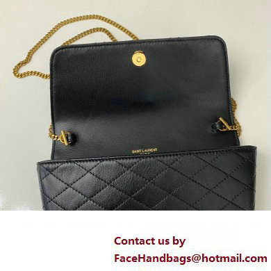 Saint Laurent gaby phone holder Bag in quilted leather 742579 Black/Gold