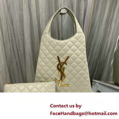 Saint Laurent icare maxi shopping bag in quilted lambskin 698652 Creamy