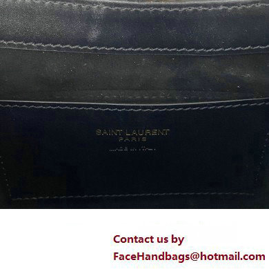 Saint Laurent le 5 A 7 mini bag in vegetable-tanned leather 710318 Black