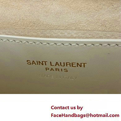 Saint Laurent le 5 A 7 mini bag in vegetable-tanned leather 710318 White