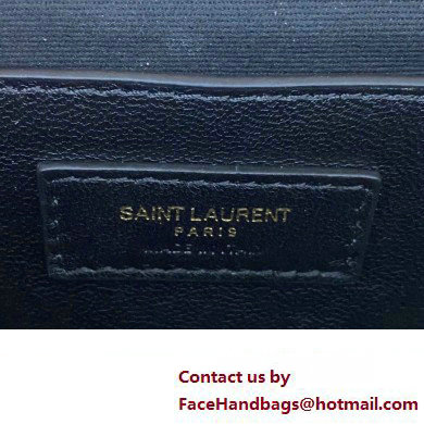 Saint Laurent medium envelope Bag in quilted grain de poudre embossed leather 600185 Beige