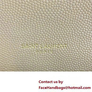 Saint Laurent small envelope Bag in quilted grain de poudre embossed leather 600195 Beige