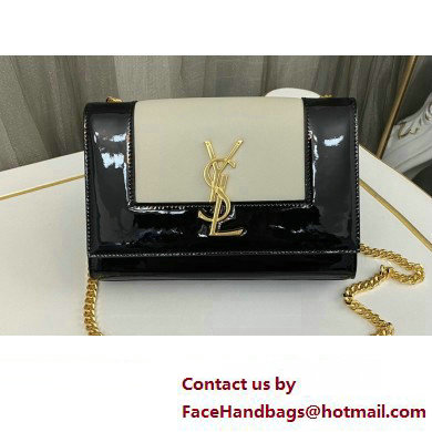 Saint Laurent small kate Bag in smooth and shiny leather 742580 Black/Creamy