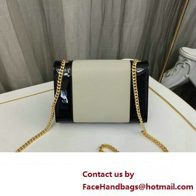 Saint Laurent small kate Bag in smooth and shiny leather 742580 Black/Creamy