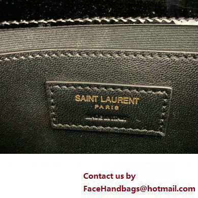 Saint Laurent small kate Bag in smooth and shiny leather 742580 Black/Creamy