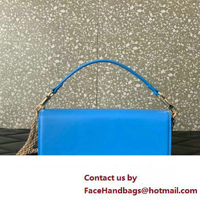 Valentino Loco Shoulder Bag In Calfskin Leather With Enamel 6031 Blue 2023