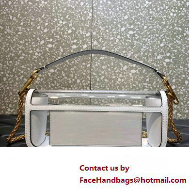 Valentino Loco Shoulder Bag In Transparent Polymeric Material White 2023