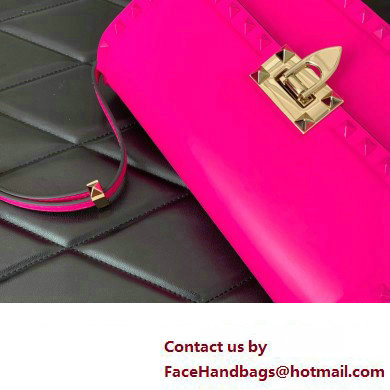 Valentino Rockstud23 Shoulder Bag In Smooth Calfskin 0240 Fuchsia 2023