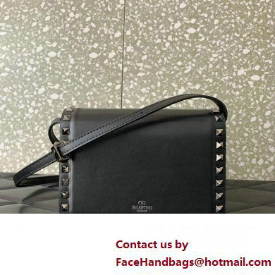 Valentino Rockstud23 Small Shoulder Bag In Smooth Calfskin 0242 Black 2023