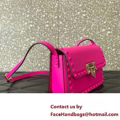 Valentino Rockstud23 Small Shoulder Bag In Smooth Calfskin 0242 Fuchsia 2023