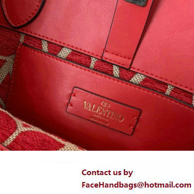 Valentino Small Vlogo Signature Toile Iconographe Handbag 0360 Red 2023