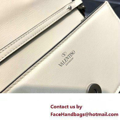 Valentino VLogo Signature Loco Small Shoulder Bag With Jewel Logo white