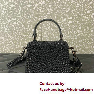 Valentino VSLING micro handbag Black WITH SPARKLING EMBROIDERY 2023