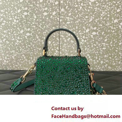 Valentino VSLING micro handbag Green WITH SPARKLING EMBROIDERY 2023