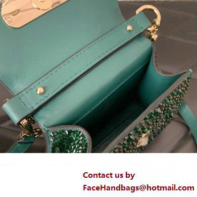 Valentino VSLING micro handbag Green WITH SPARKLING EMBROIDERY 2023