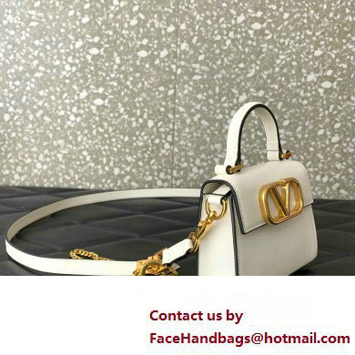 Valentino VSLING micro handbag in Calfskin White 2023