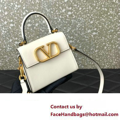 Valentino VSLING micro handbag in Calfskin White 2023