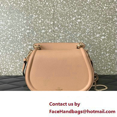 Valentino VSling Shoulder Bag in Grainy Calfskin With Tone-On-Tone Enamel 8030 Nude 2023