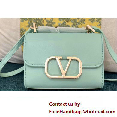 Valentino Vlogo Leather Shoulder Bag 2051 Light Green 2023