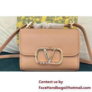 Valentino Vlogo Leather Shoulder Bag 2051 Nude 2023