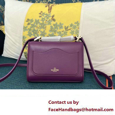 Valentino Vlogo Leather Shoulder Bag 2051 Purple 2023