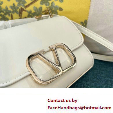 Valentino Vlogo Leather Shoulder Bag 2051 White 2023