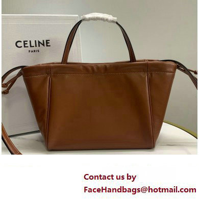 celine SMALL CABAS DRAWSTRING CUIR TRIOMPHE in Smooth Calfskin Tan 2023