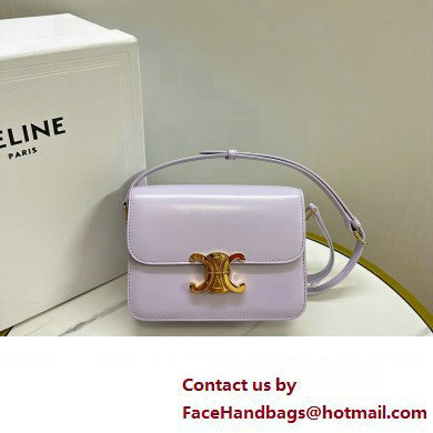 celine Teen Triomphe Bag in SHINY CALFSKIN Light Lavender 2023