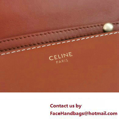 celine Wallet on Chain TRIOMPHE in Shiny calfskin tan 2023