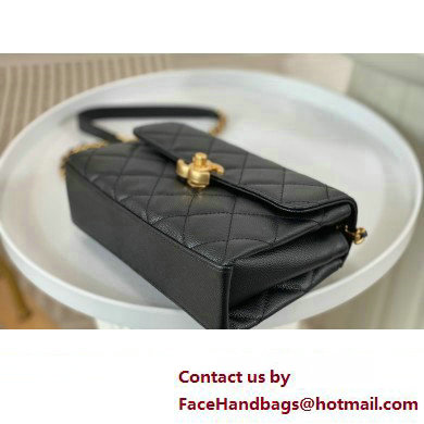 chanel Grained Calfskin mini top handle bag black AS3982 2023