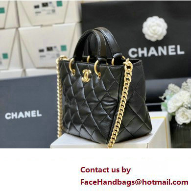 chanel black calfskin shopping tote bag AS4188 2023