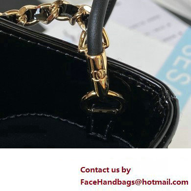 chanel mini 31 bag in patent leather AS4133 BLACK 2023