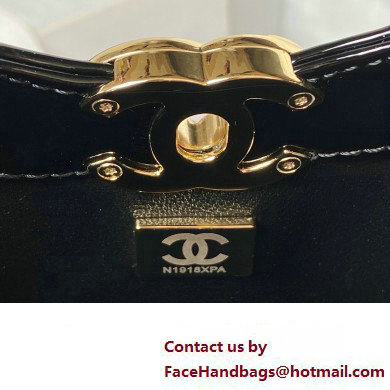 chanel mini 31 bag in patent leather AS4133 BLACK 2023