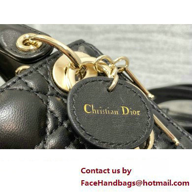 dior Lady Dior Micro Bag in Black Cannage Lambskin 2023