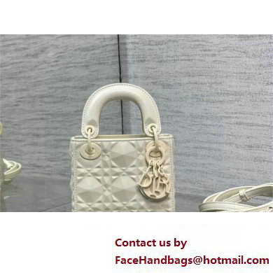 dior Lady Dior Micro Bag in Latte Cannage Calfskin with Diamond Motif 2023 - Click Image to Close