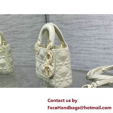 dior Lady Dior Micro Bag in Latte Cannage Calfskin with Diamond Motif 2023