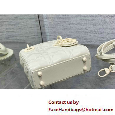 dior Lady Dior Micro Bag in Latte Cannage Calfskin with Diamond Motif 2023