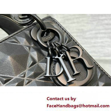 dior Lady Dior Micro Bag in black Cannage Calfskin with Diamond Motif 2023